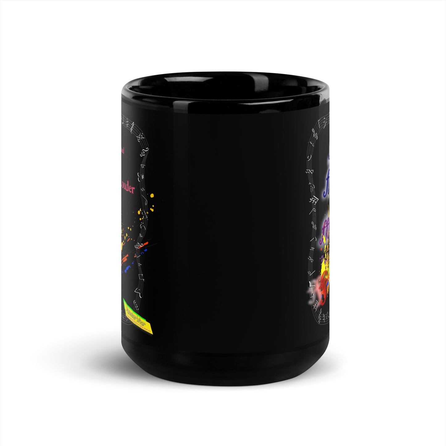 Triple Forte (FFF)-SPLAT | Black glossy mug, 11oz & 15oz
