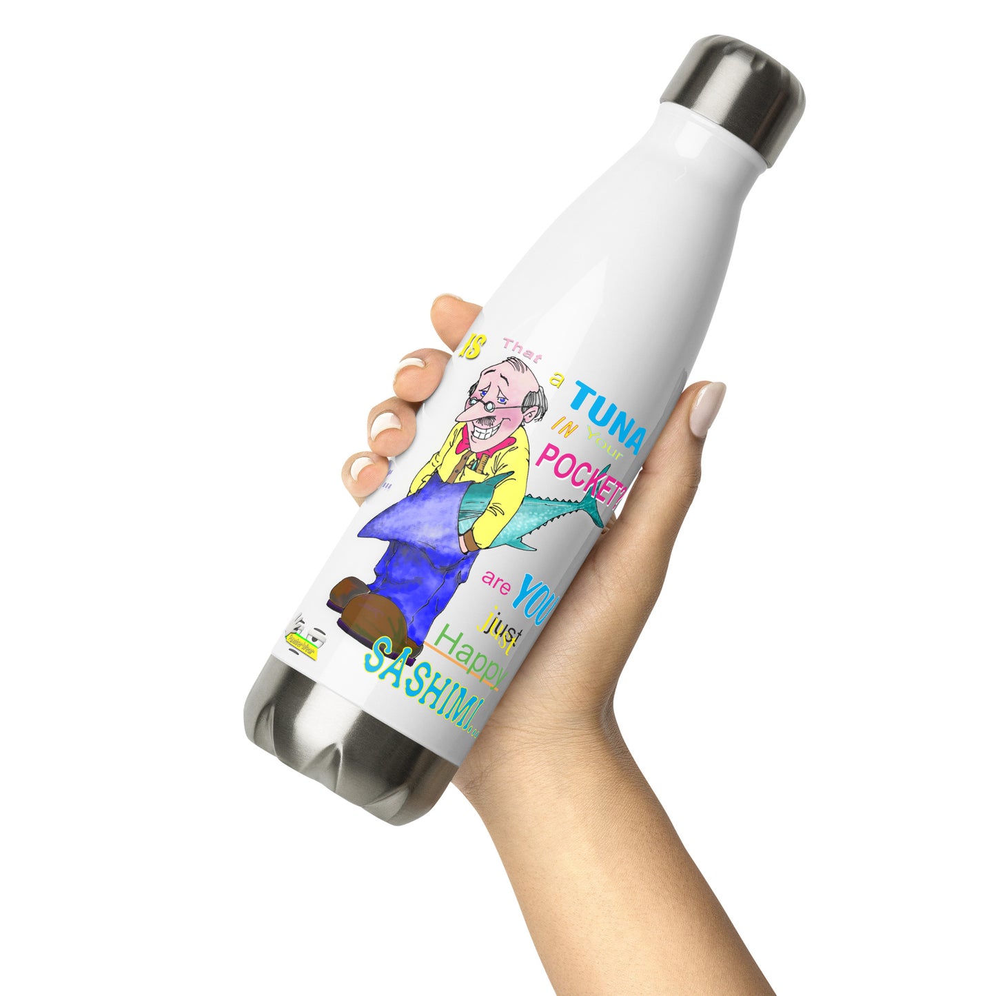 Happy Sashimi | Stainless Steel Water Bottle, 17oz