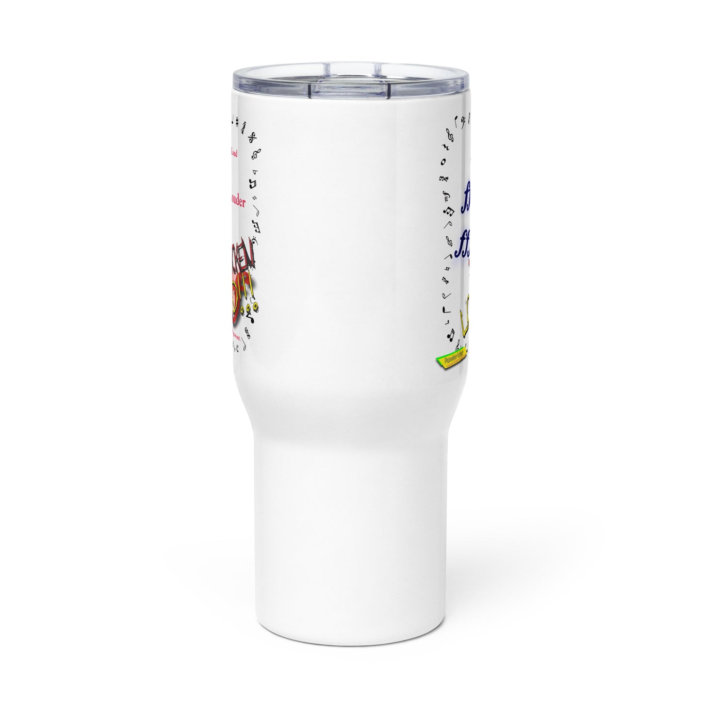 Triple Forte (FFF)-FRICKEN LOUD | Travel Mug with Handle, 25oz
