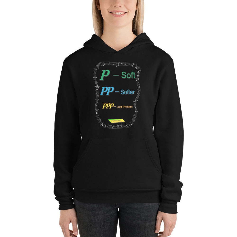 Triple Pianissimo (PPP)-JUST PRETEND | Unisex Midweight Fleece Pullover Hoodie