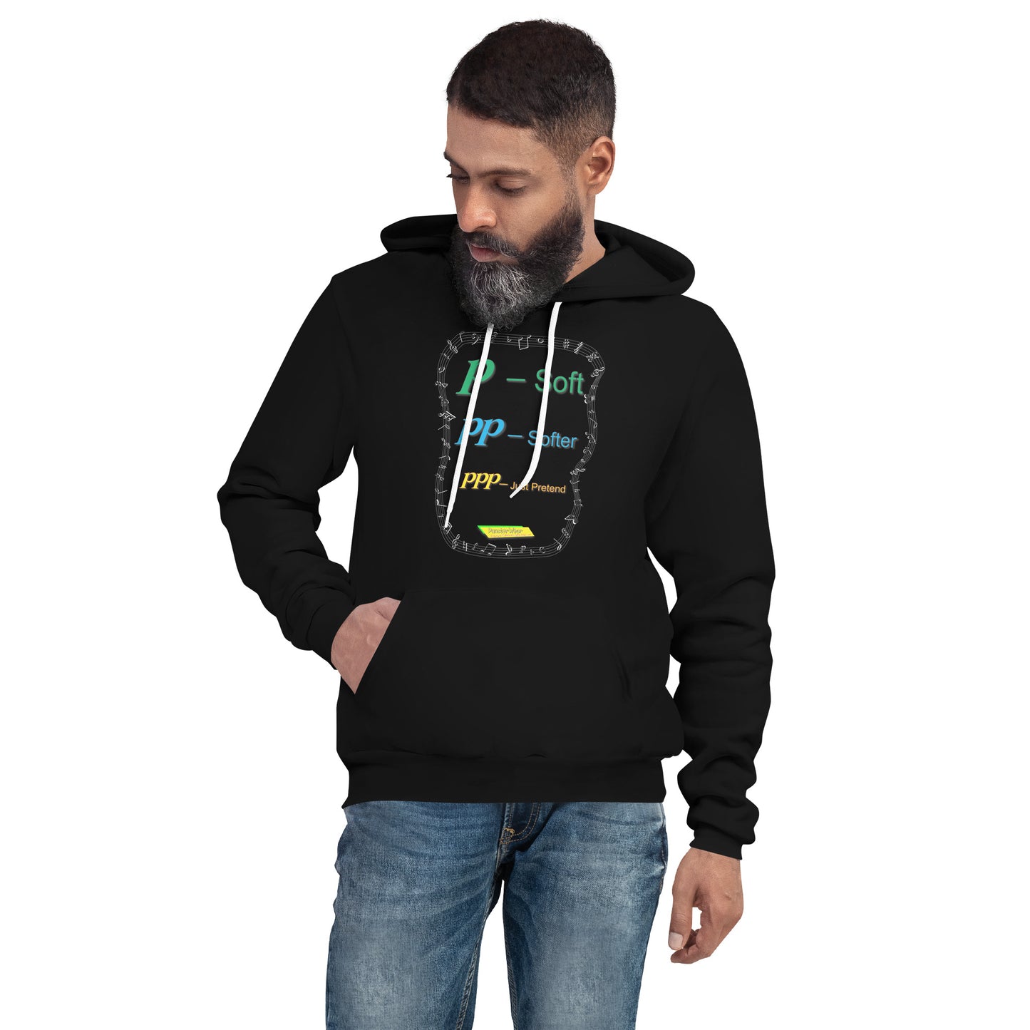 Triple Pianissimo (PPP)-JUST PRETEND | Unisex Midweight Fleece Pullover Hoodie