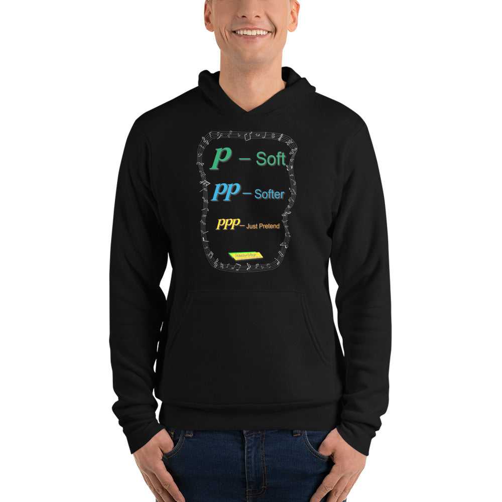 Triple Pianissimo (PPP)-JUST PRETEND | Unisex Midweight Fleece Pullover Hoodie