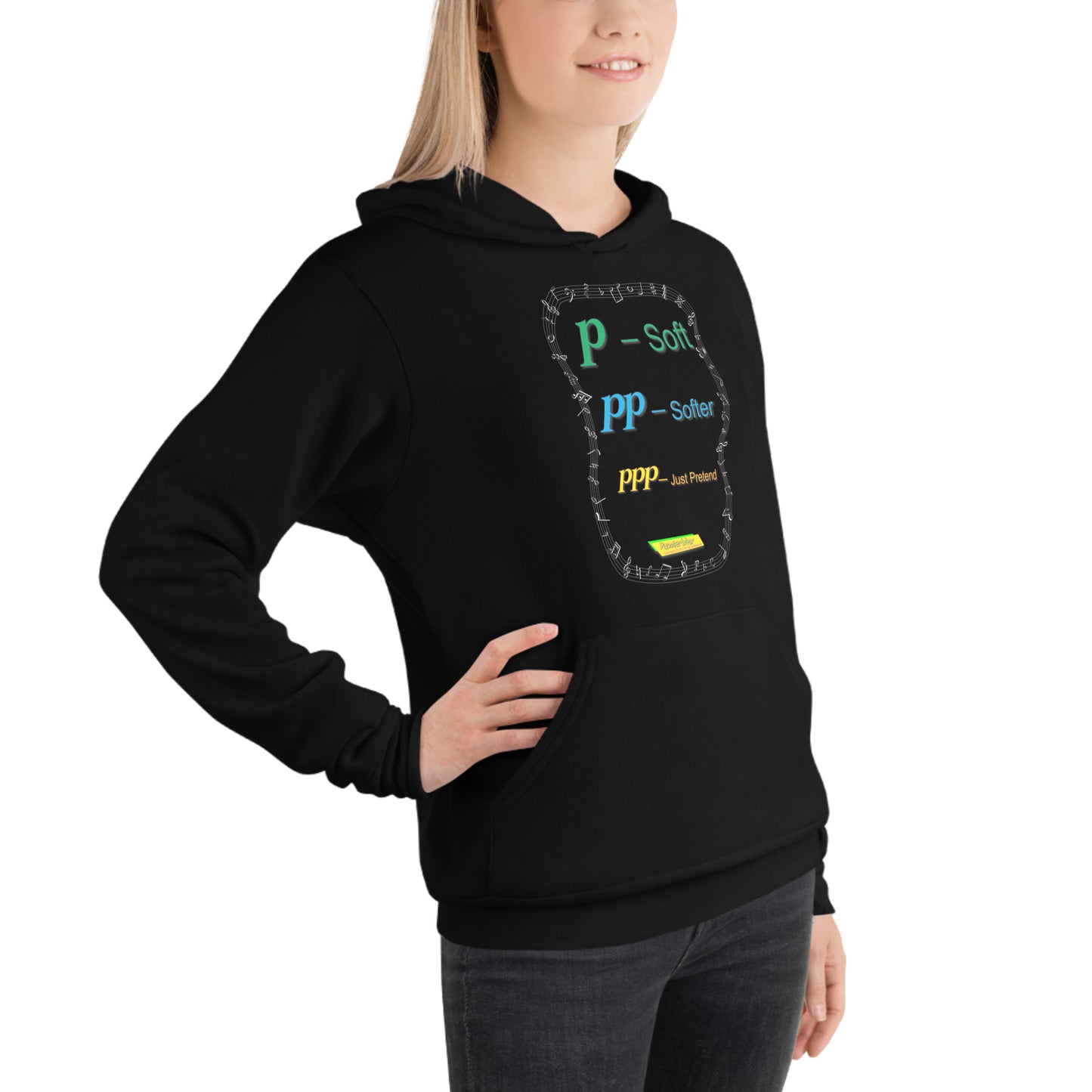Triple Pianissimo (PPP)-JUST PRETEND | Unisex Midweight Fleece Pullover Hoodie