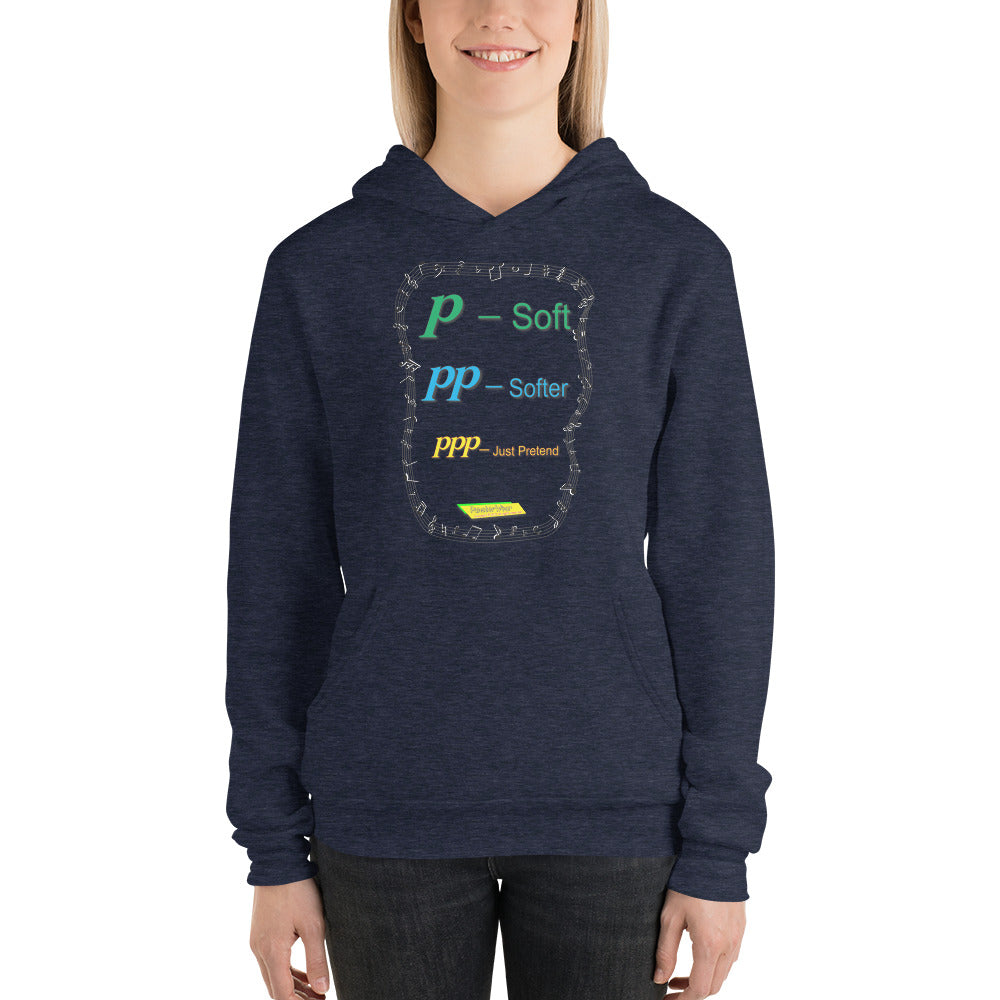 Triple Pianissimo (PPP)-JUST PRETEND | Unisex Midweight Fleece Pullover Hoodie