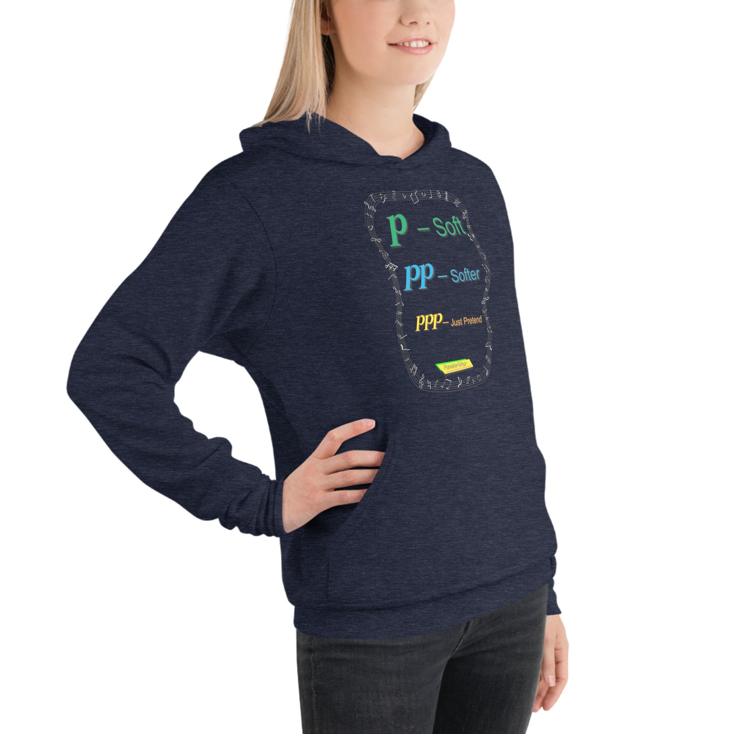 Triple Pianissimo (PPP)-JUST PRETEND | Unisex Midweight Fleece Pullover Hoodie