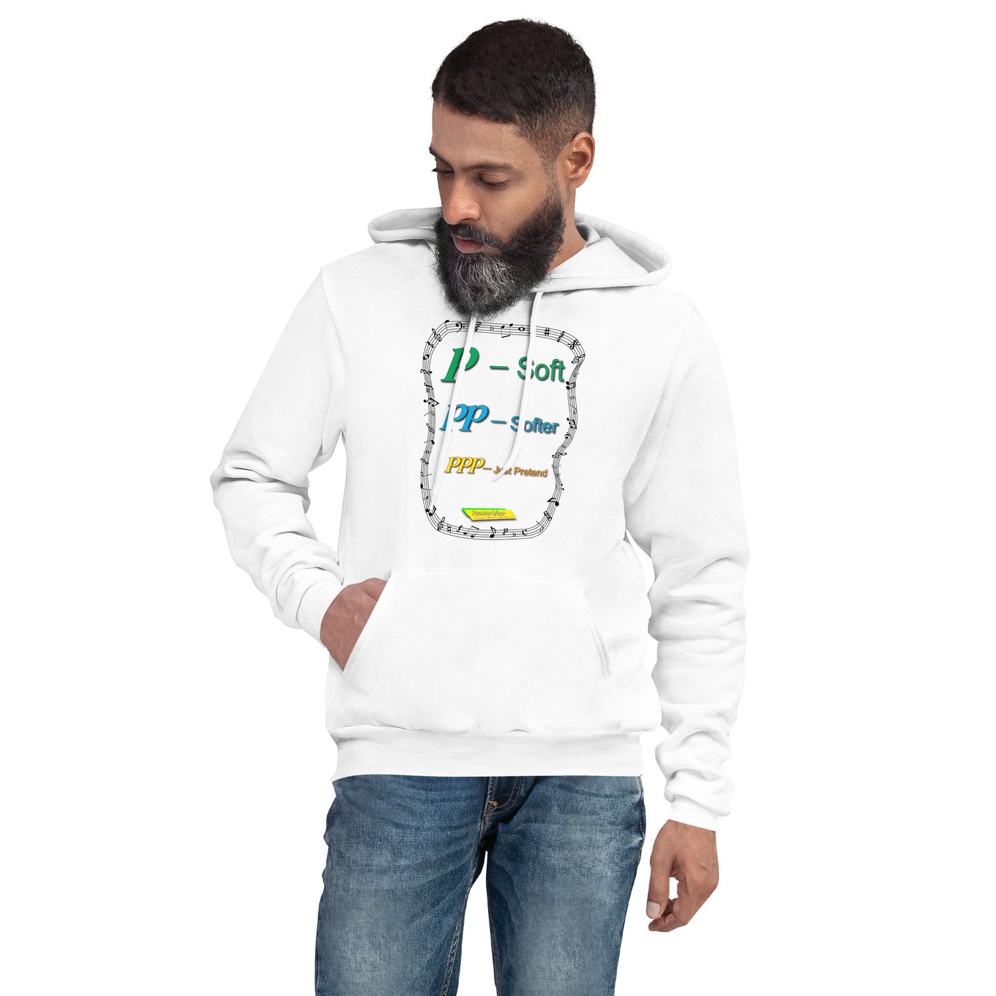 Triple Pianissimo (PPP)-JUST PRETEND | Unisex Midweight Fleece Pullover Hoodie