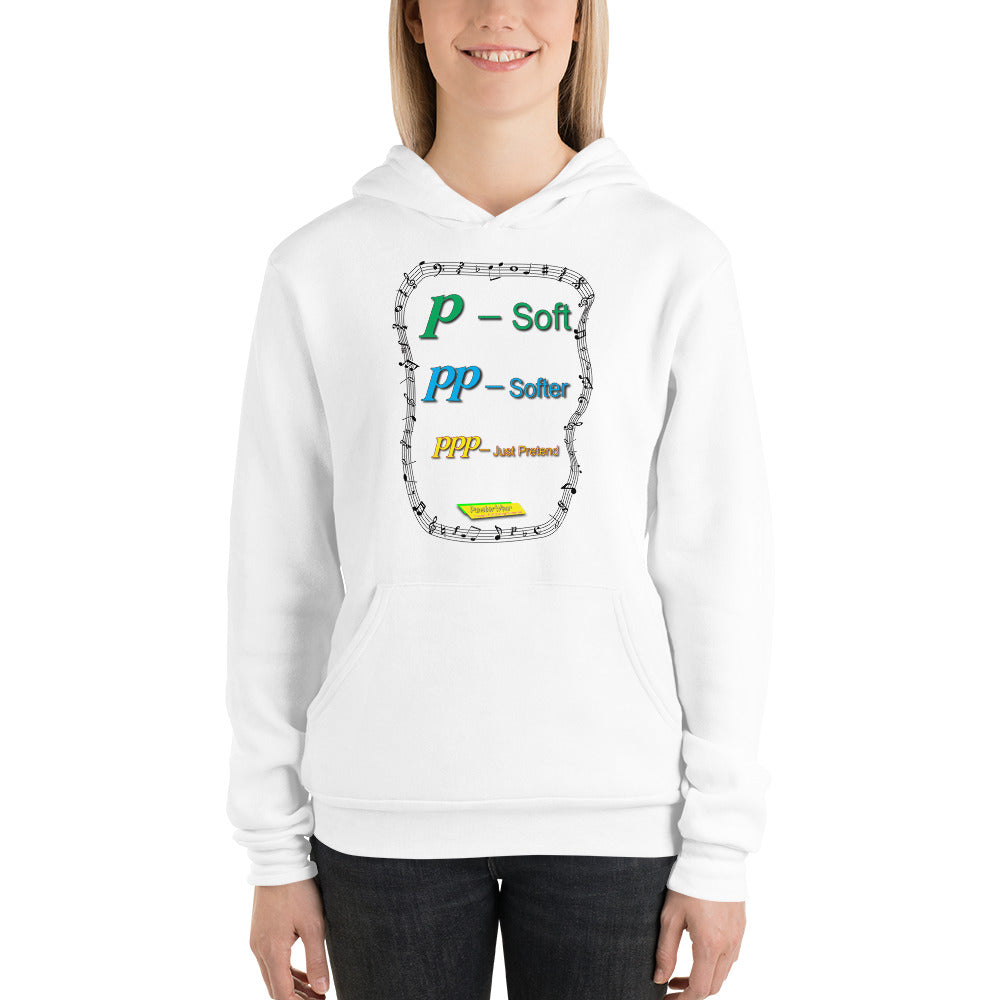 Triple Pianissimo (PPP)-JUST PRETEND | Unisex Midweight Fleece Pullover Hoodie