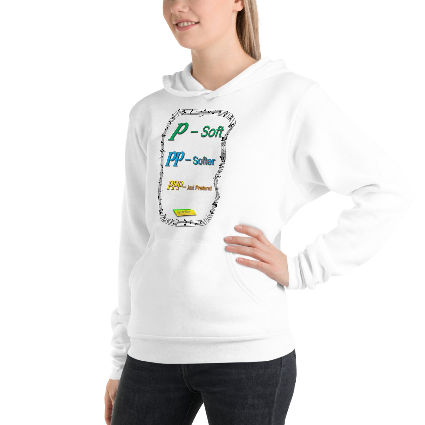 Triple Pianissimo (PPP)-JUST PRETEND | Unisex Midweight Fleece Pullover Hoodie