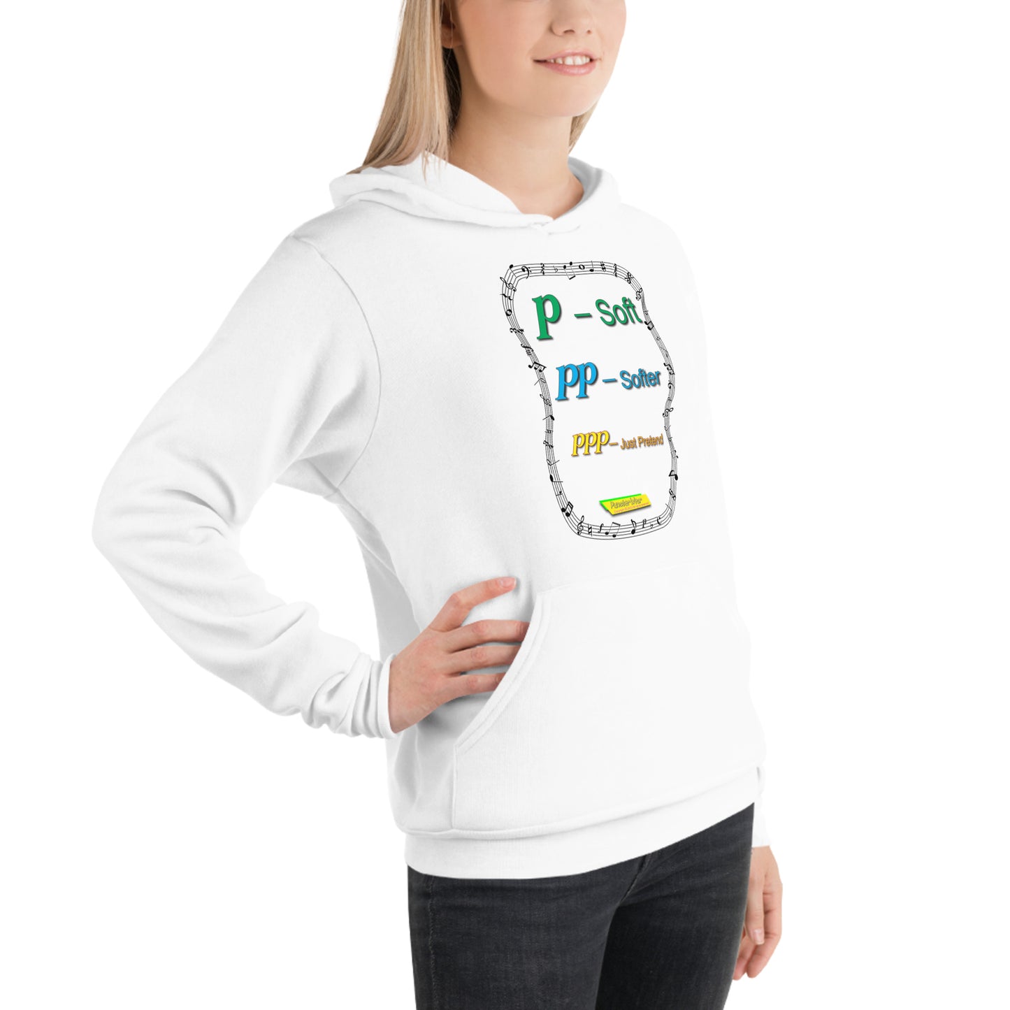Triple Pianissimo (PPP)-JUST PRETEND | Unisex Midweight Fleece Pullover Hoodie