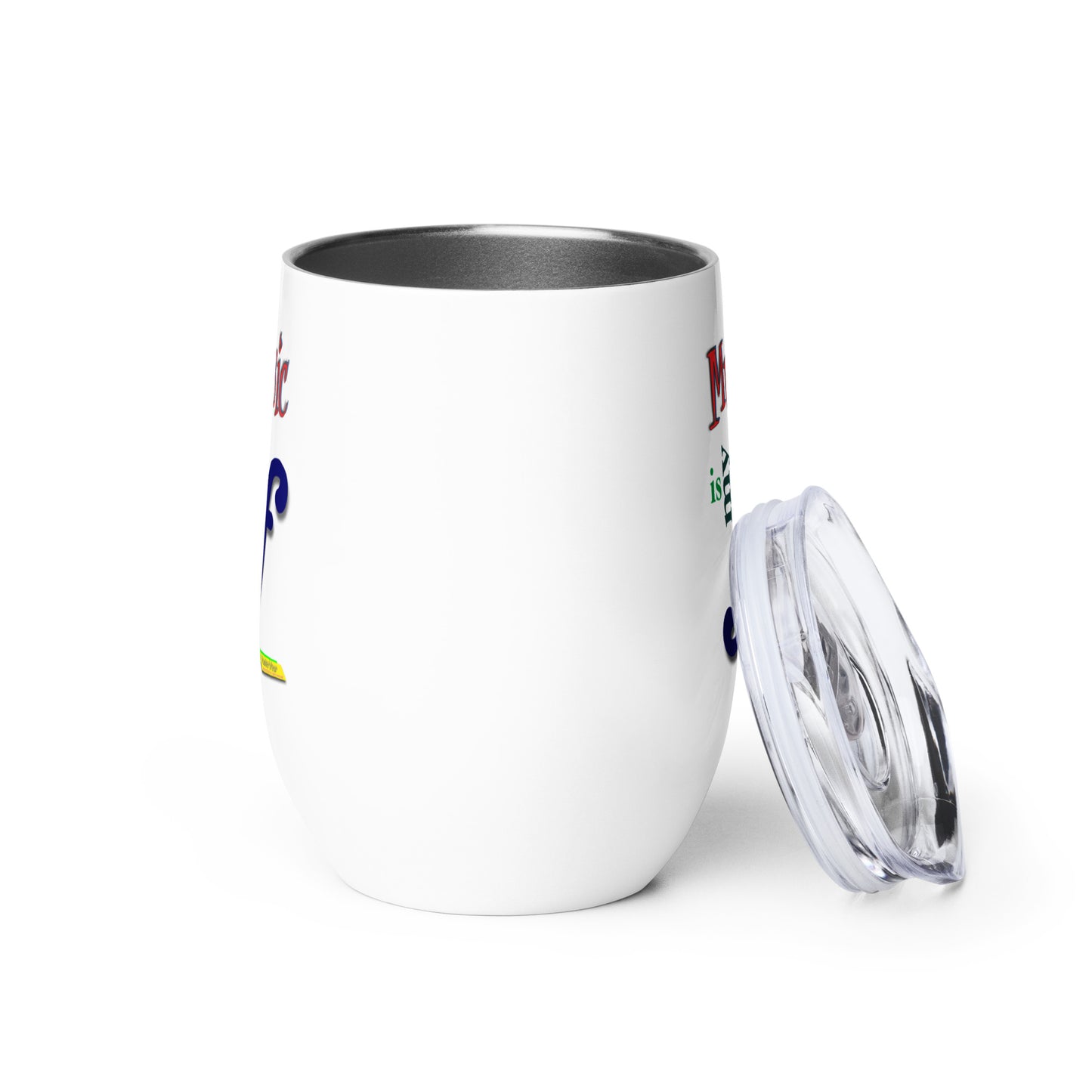 MUSIC IS MY F (FORTE) | Stainless Steel Wine Tumbler, 12oz