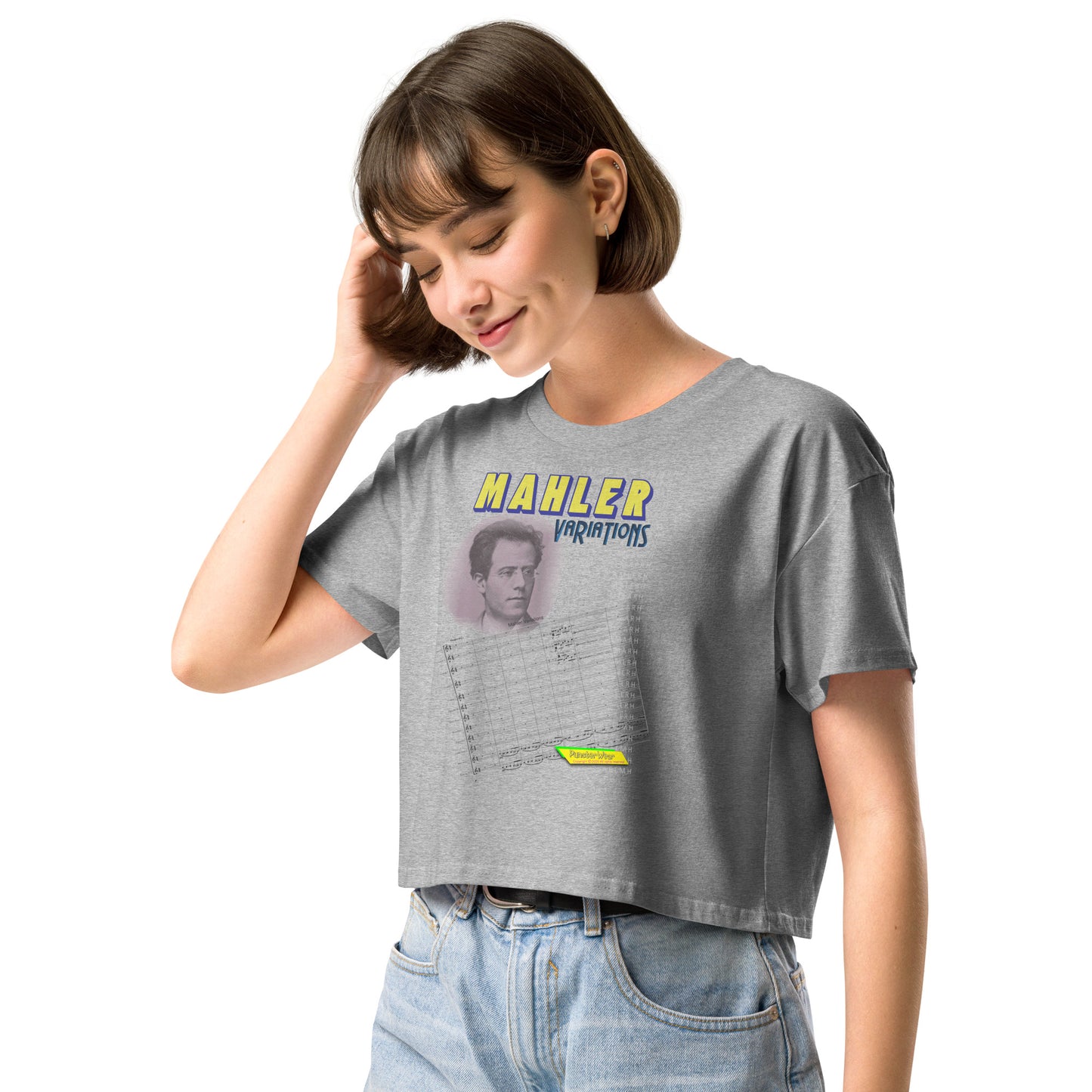 MAHLER VARIATIONS | Women's Crop Top Crew Neck t-shirt