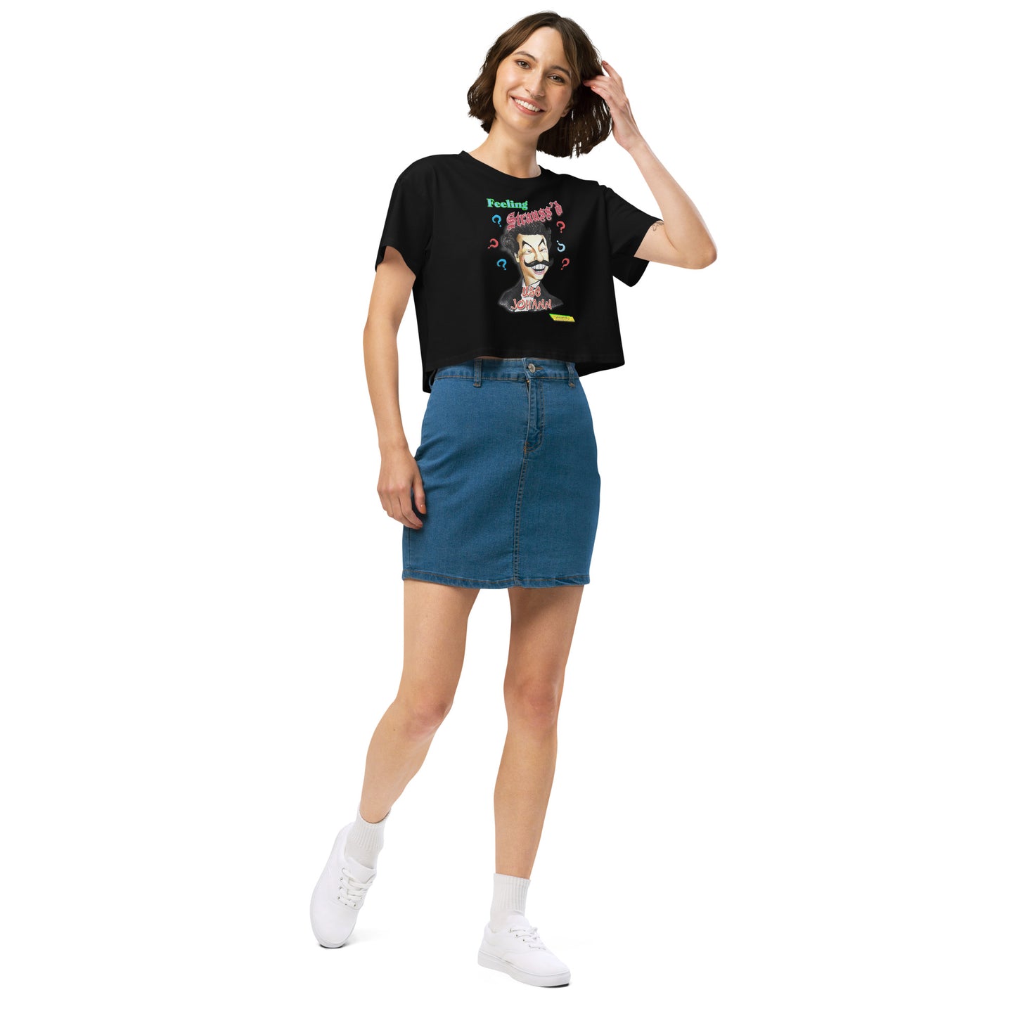 FEELING STRAUSS'D | Women's Crop Top Crew Neck t-shirt