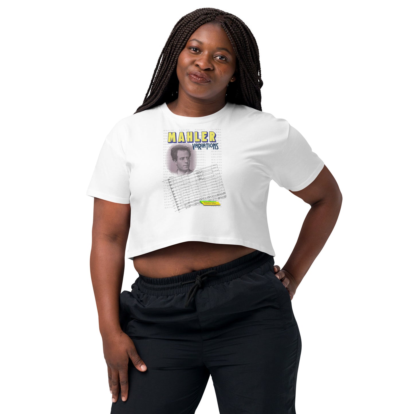 MAHLER VARIATIONS | Women's Crop Top Crew Neck t-shirt