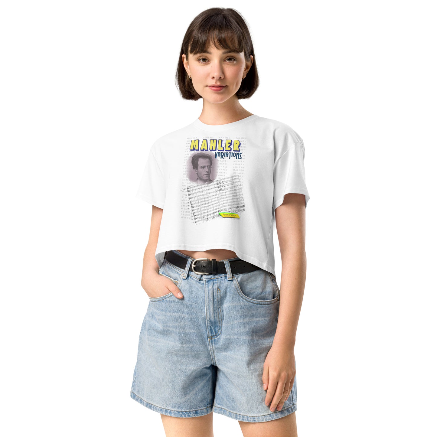 MAHLER VARIATIONS | Women's Crop Top Crew Neck t-shirt