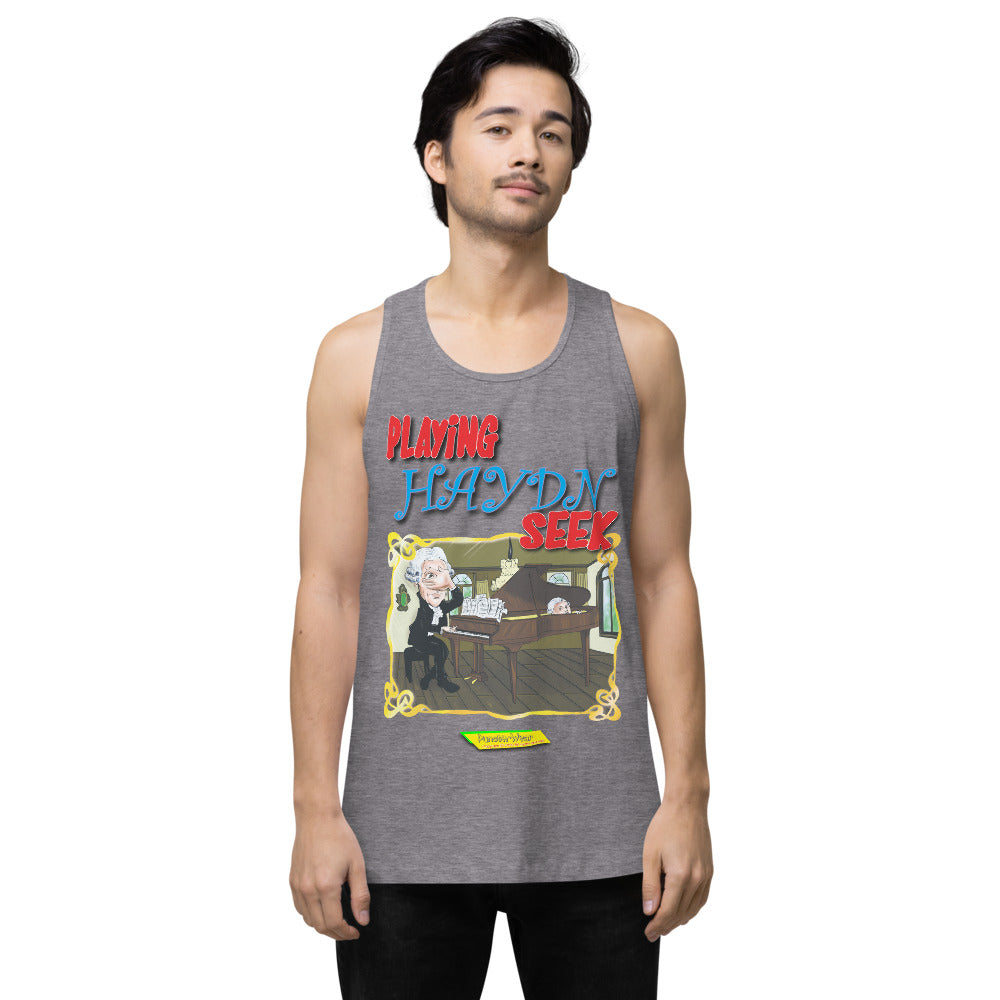 PLAYING HAYDN SEEK | Men's Premium Tank Top