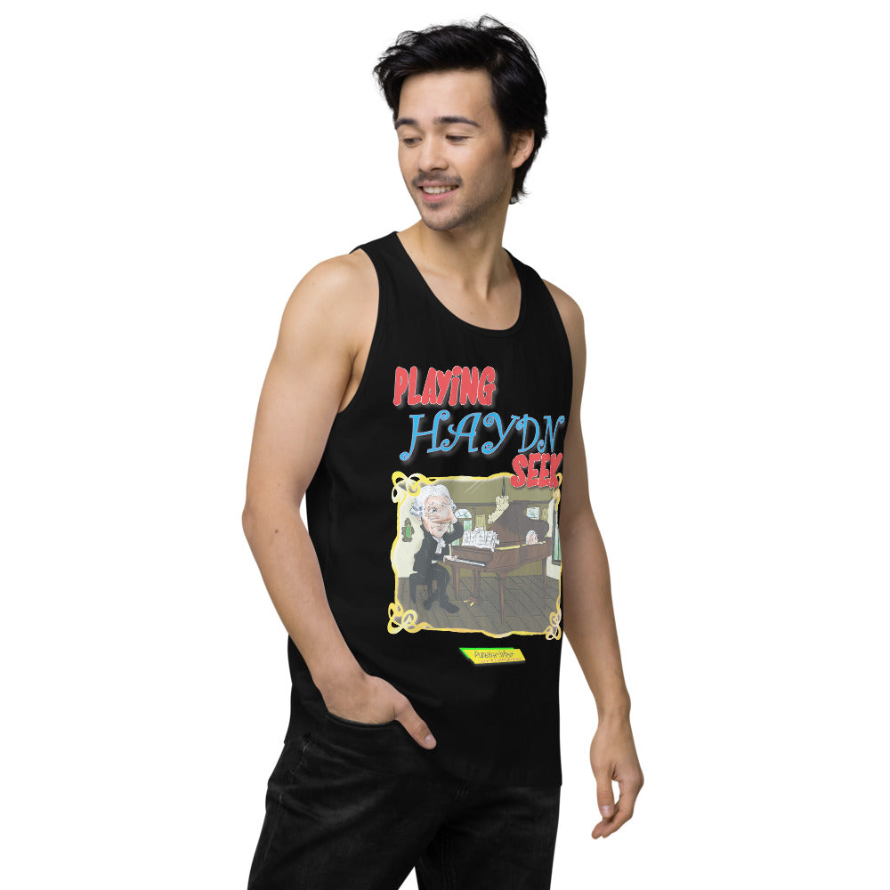 PLAYING HAYDN SEEK | Men's Premium Tank Top