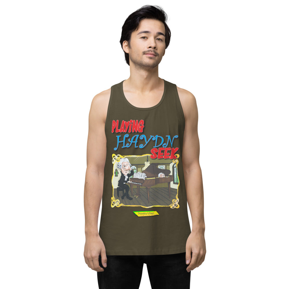 PLAYING HAYDN SEEK | Men's Premium Tank Top