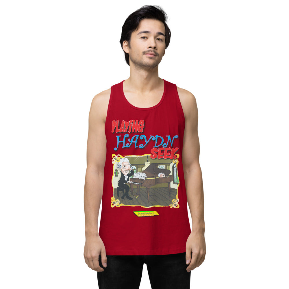 PLAYING HAYDN SEEK | Men's Premium Tank Top