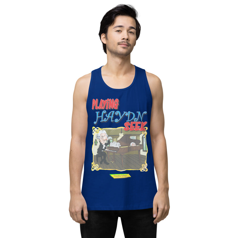 PLAYING HAYDN SEEK | Men's Premium Tank Top