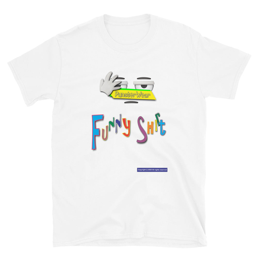 PunsterWear Funny Shi(r)t Logo (Bottom) | Unisex Basic Softstyle Short-Sleeve Crew Neck T-Shirt