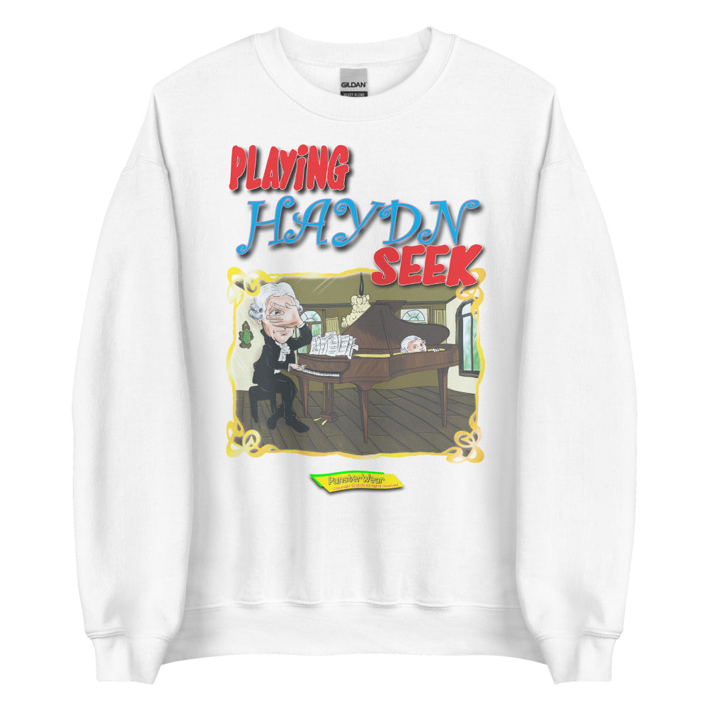 PLAYING HAYDN SEEK | Unisex Crew Neck Sweatshirt