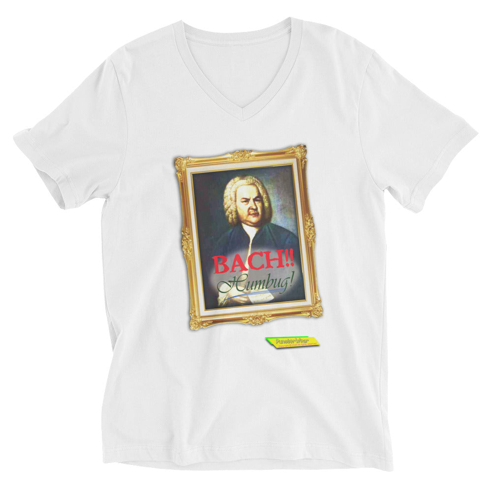 BACH! Humbug!! | Unisex Short Sleeve V-Neck T-Shirt
