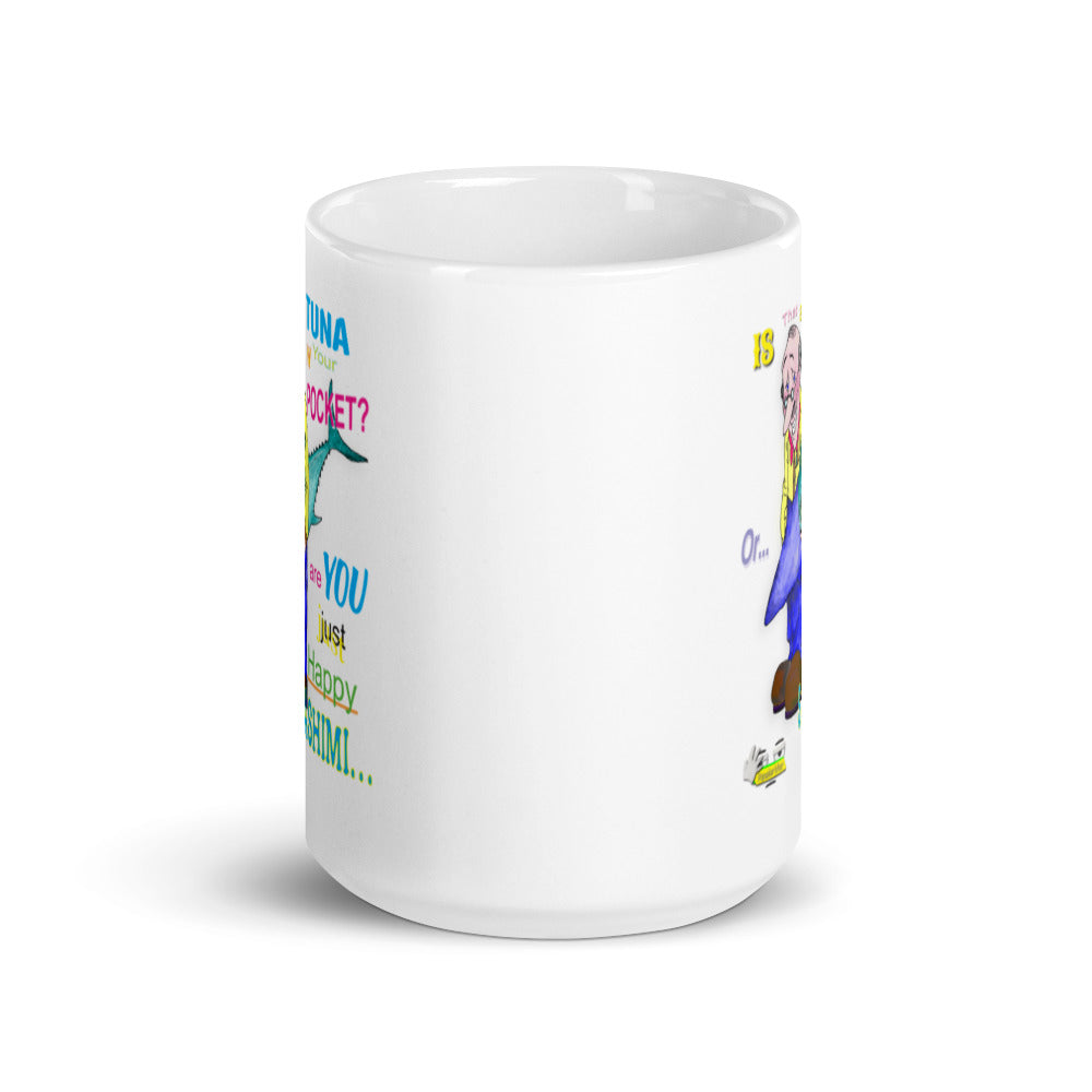 HAPPY SASHIMI| White glossy mug, 11oz & 15oz