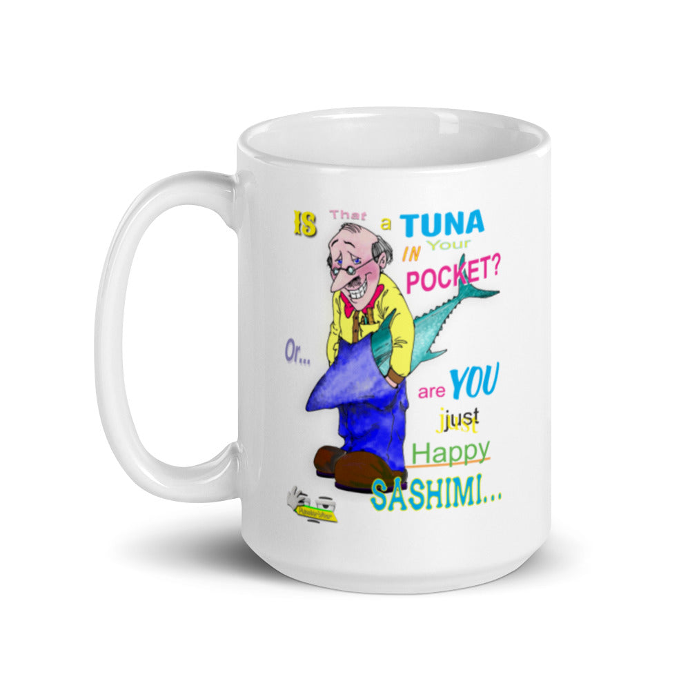 HAPPY SASHIMI | White glossy mug, 11oz & 15oz & 20oz
