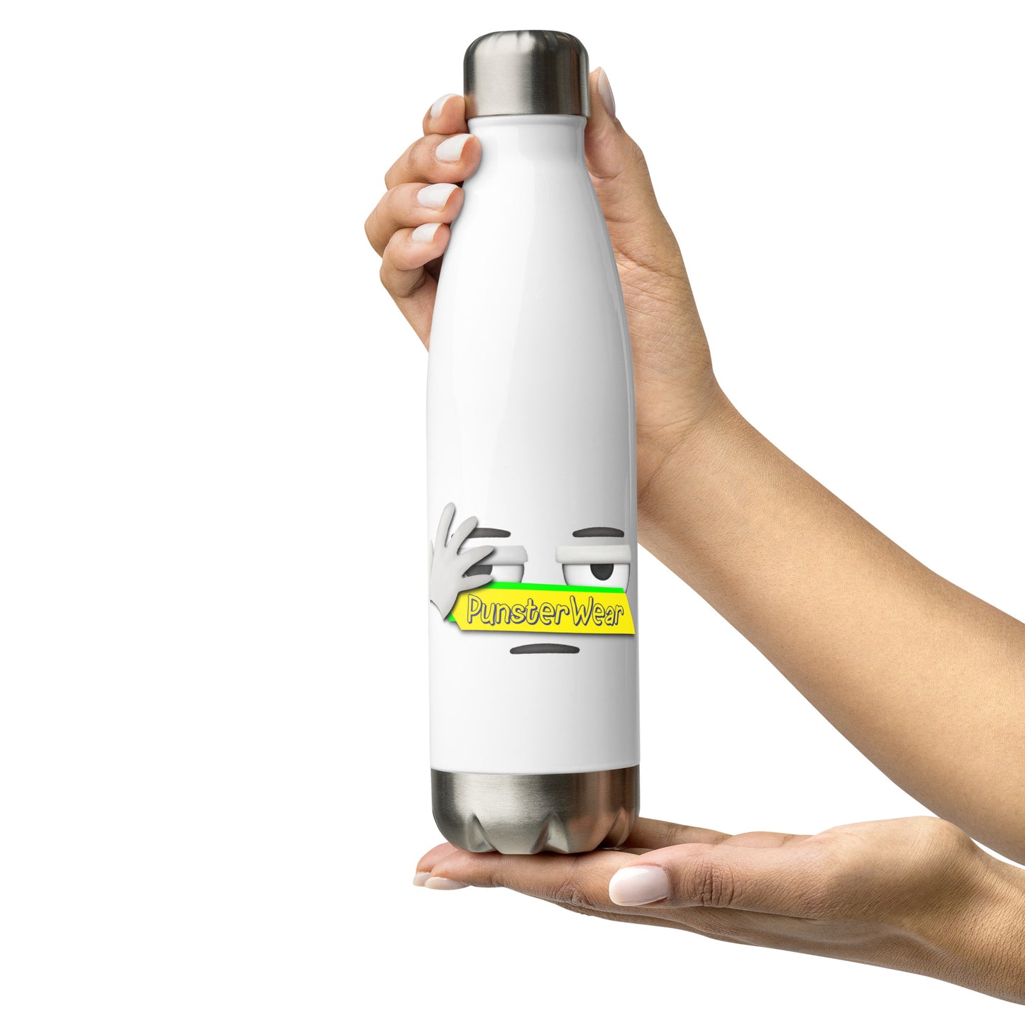 PunsterWear Logo   |   Stainless Steel Water Bottle, 17oz