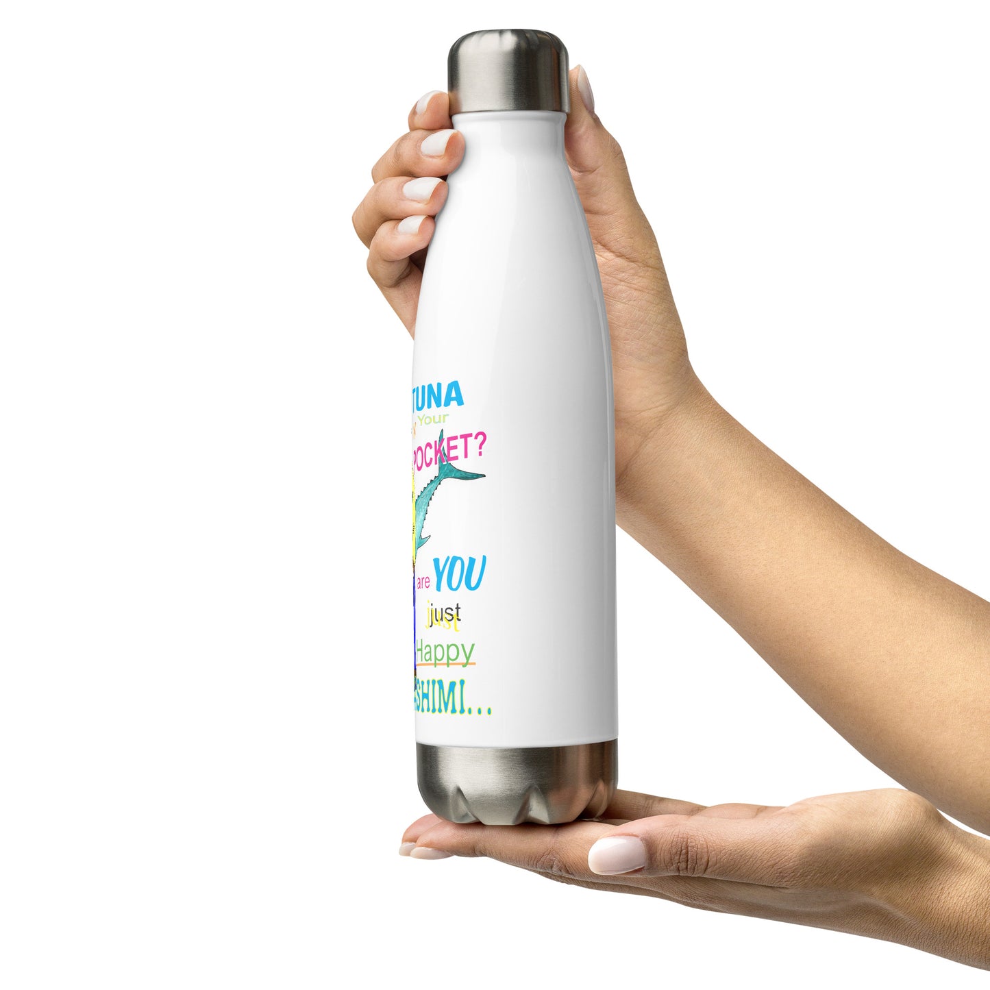Happy Sashimi   |   Stainless Steel Water Bottle, 17oz