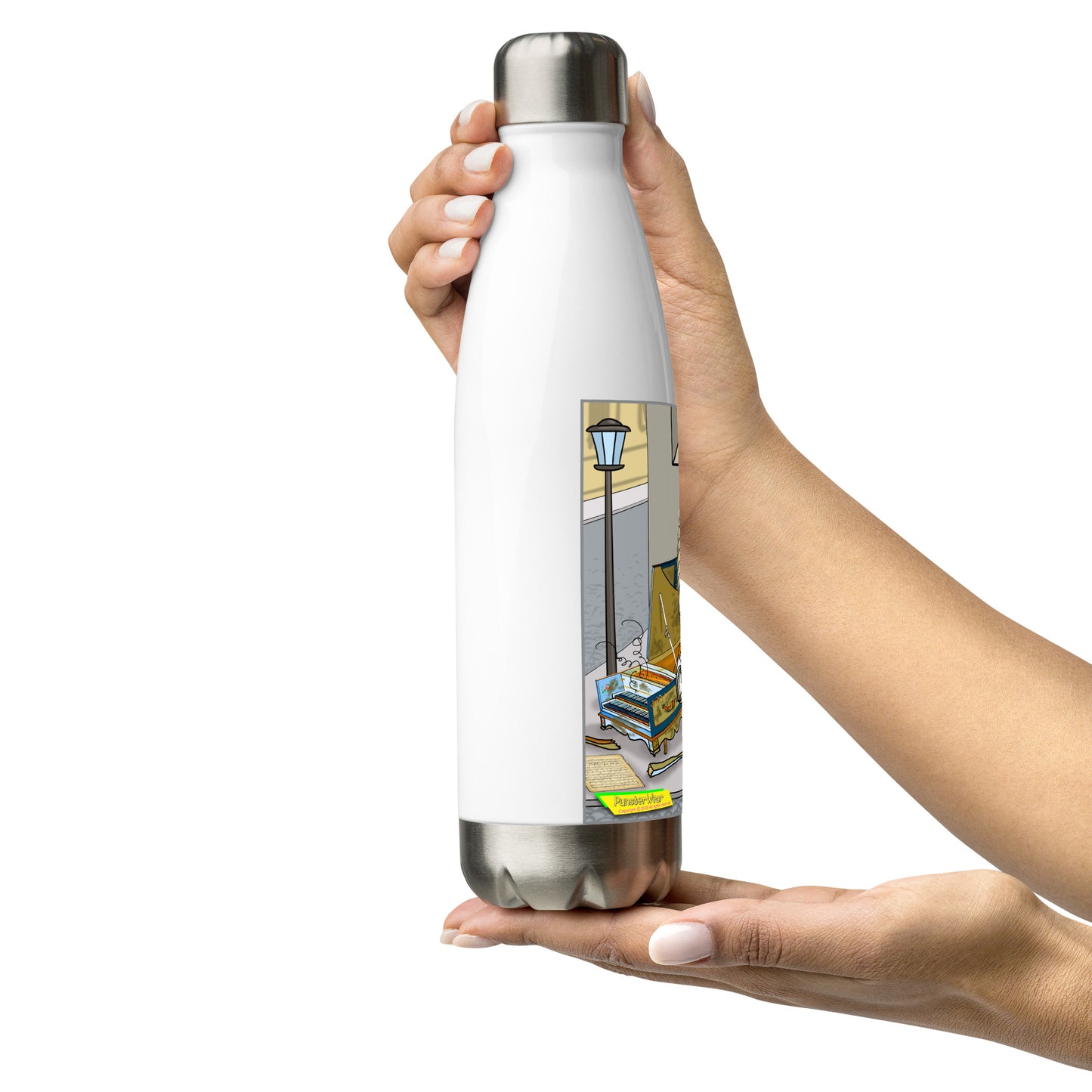 WILL WORK FOR FUGUE  |  Stainless Steel Water Bottle, 17oz
