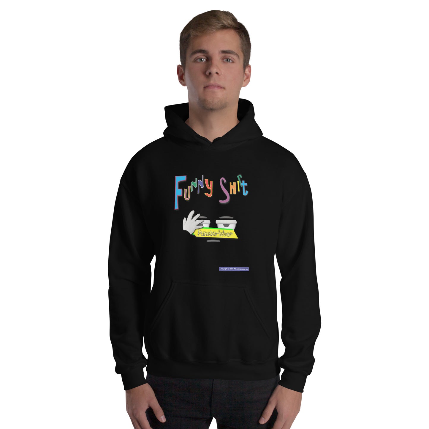 PunsterWear Funny Shi(r)t Logo (Bottom)  |  Unisex Heavy Blend Pullover Hoodie