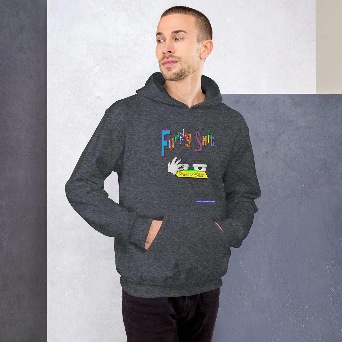 PunsterWear Funny Shi(r)t Logo (Bottom)  |  Unisex Heavy Blend Pullover Hoodie