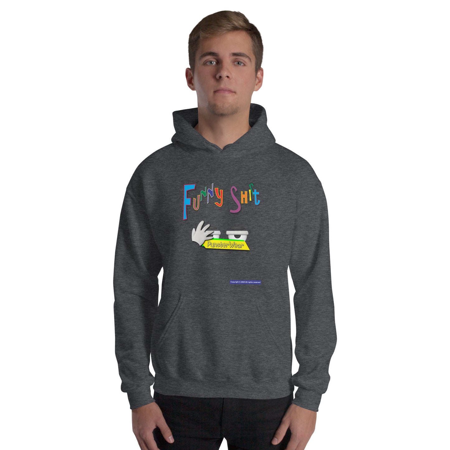 PunsterWear Funny Shi(r)t Logo (Bottom)  |  Unisex Heavy Blend Pullover Hoodie
