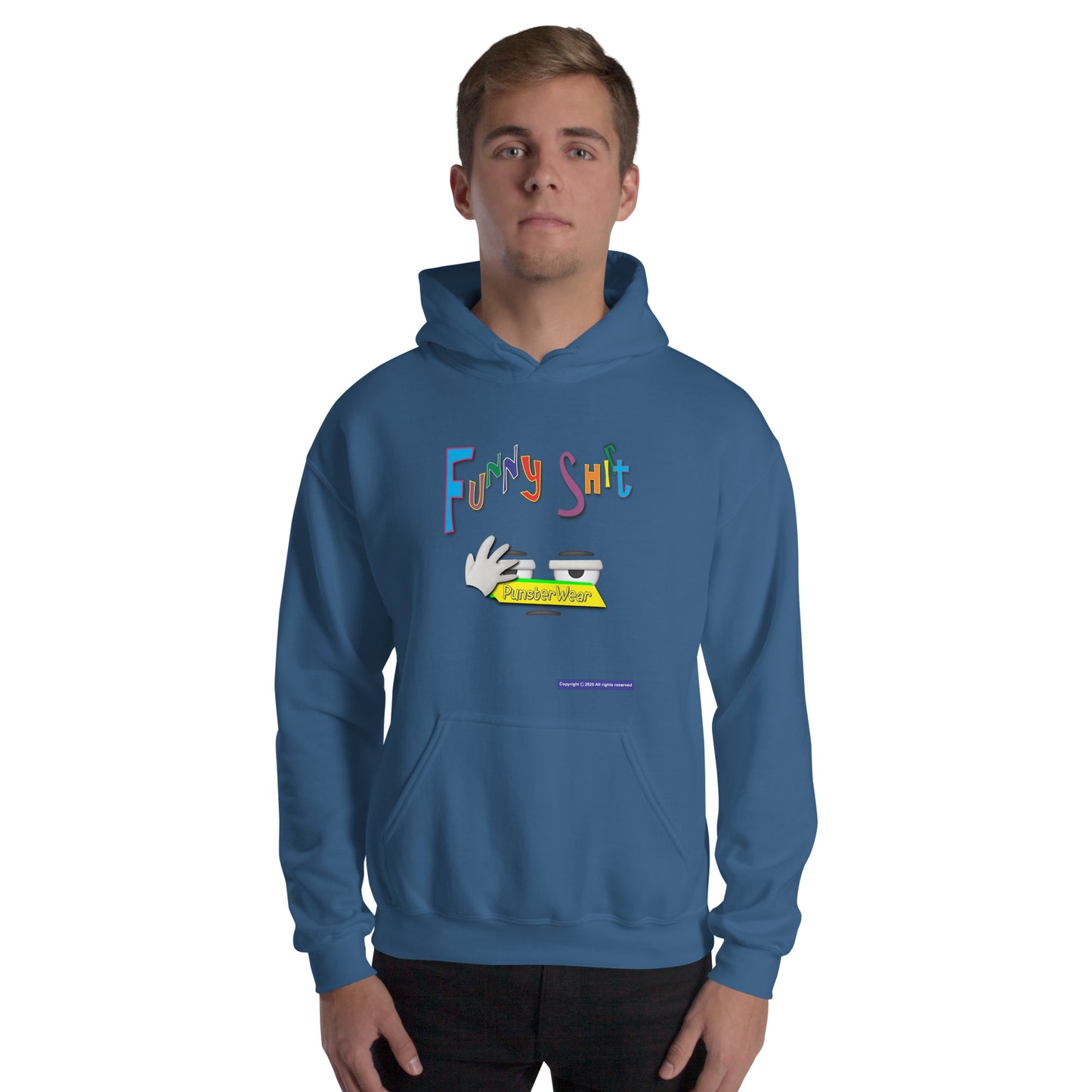 PunsterWear Funny Shi(r)t Logo (Bottom)  |  Unisex Heavy Blend Pullover Hoodie