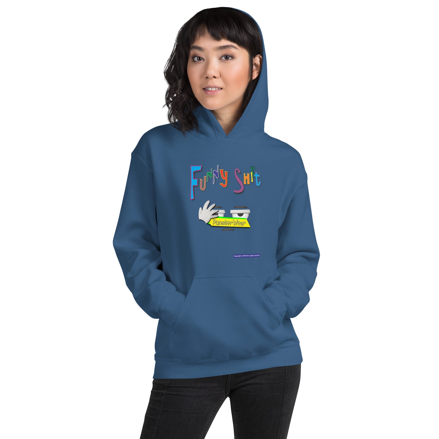 PunsterWear Funny Shi(r)t Logo (Bottom)  |  Unisex Heavy Blend Pullover Hoodie