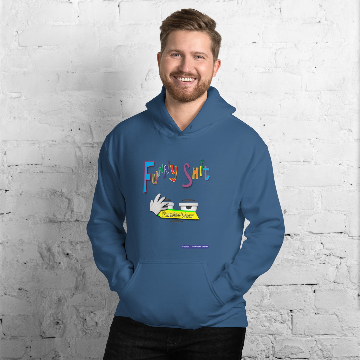 PunsterWear Funny Shi(r)t Logo (Bottom)  |  Unisex Heavy Blend Pullover Hoodie
