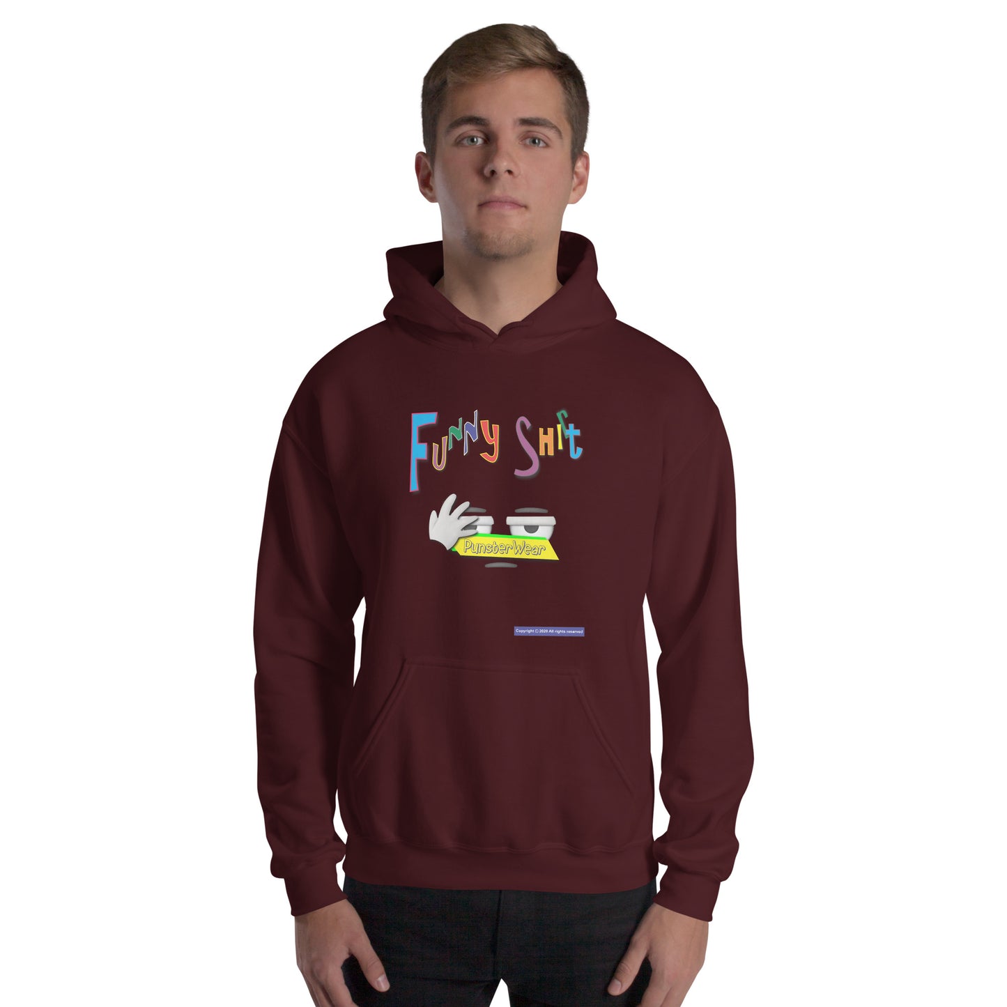 PunsterWear Funny Shi(r)t Logo (Bottom)  |  Unisex Heavy Blend Pullover Hoodie