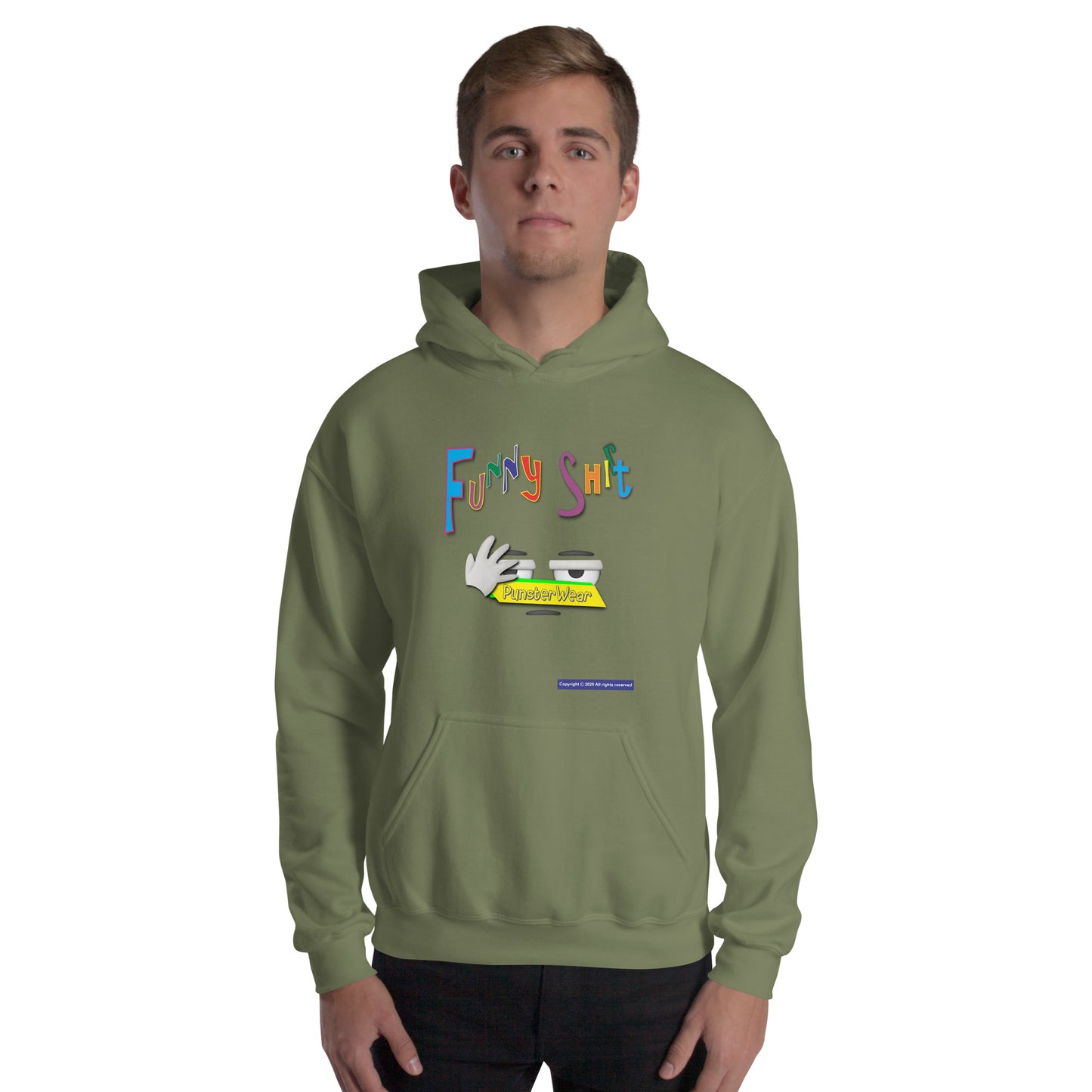 PunsterWear Funny Shi(r)t Logo (Bottom)  |  Unisex Heavy Blend Pullover Hoodie