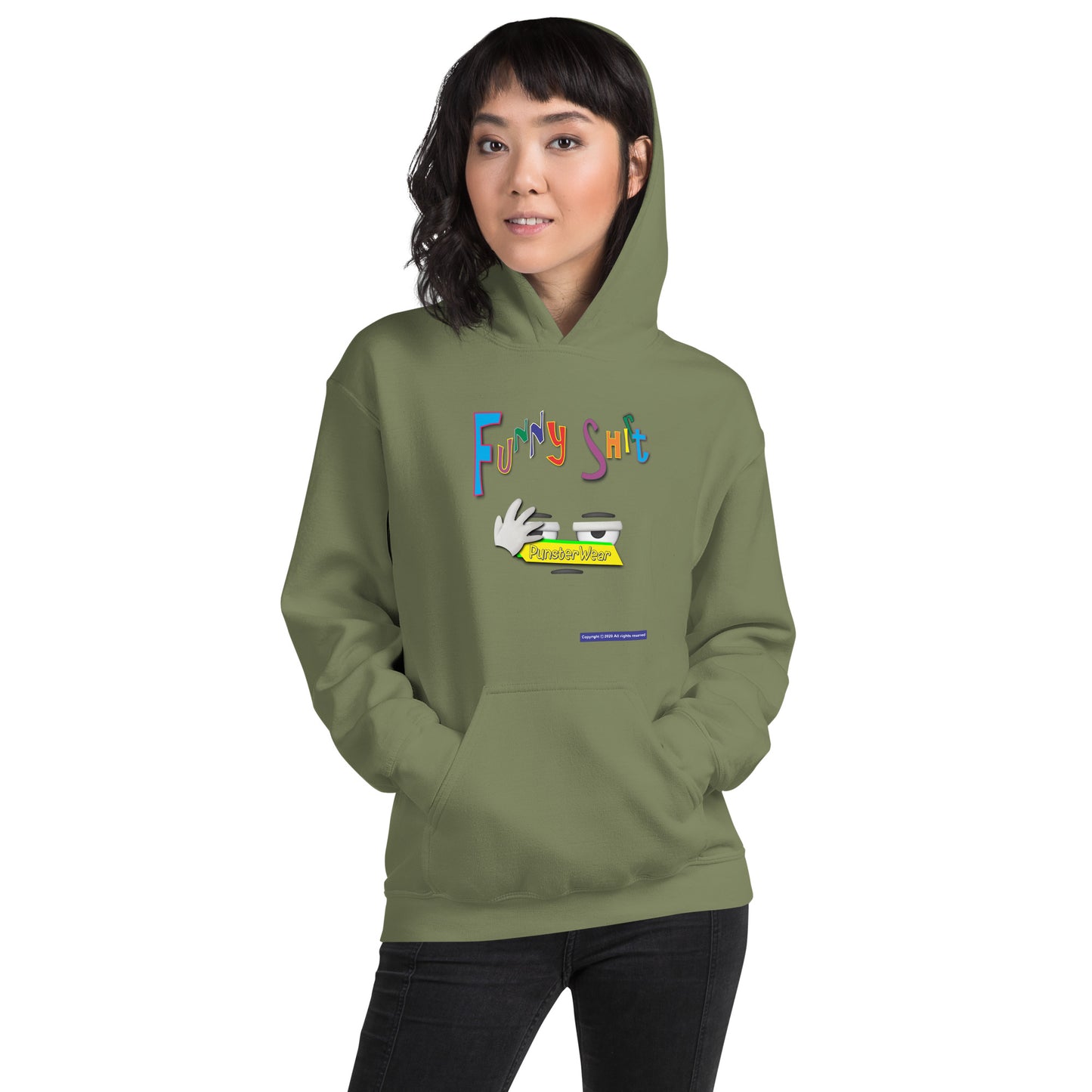 PunsterWear Funny Shi(r)t Logo (Bottom)  |  Unisex Heavy Blend Pullover Hoodie