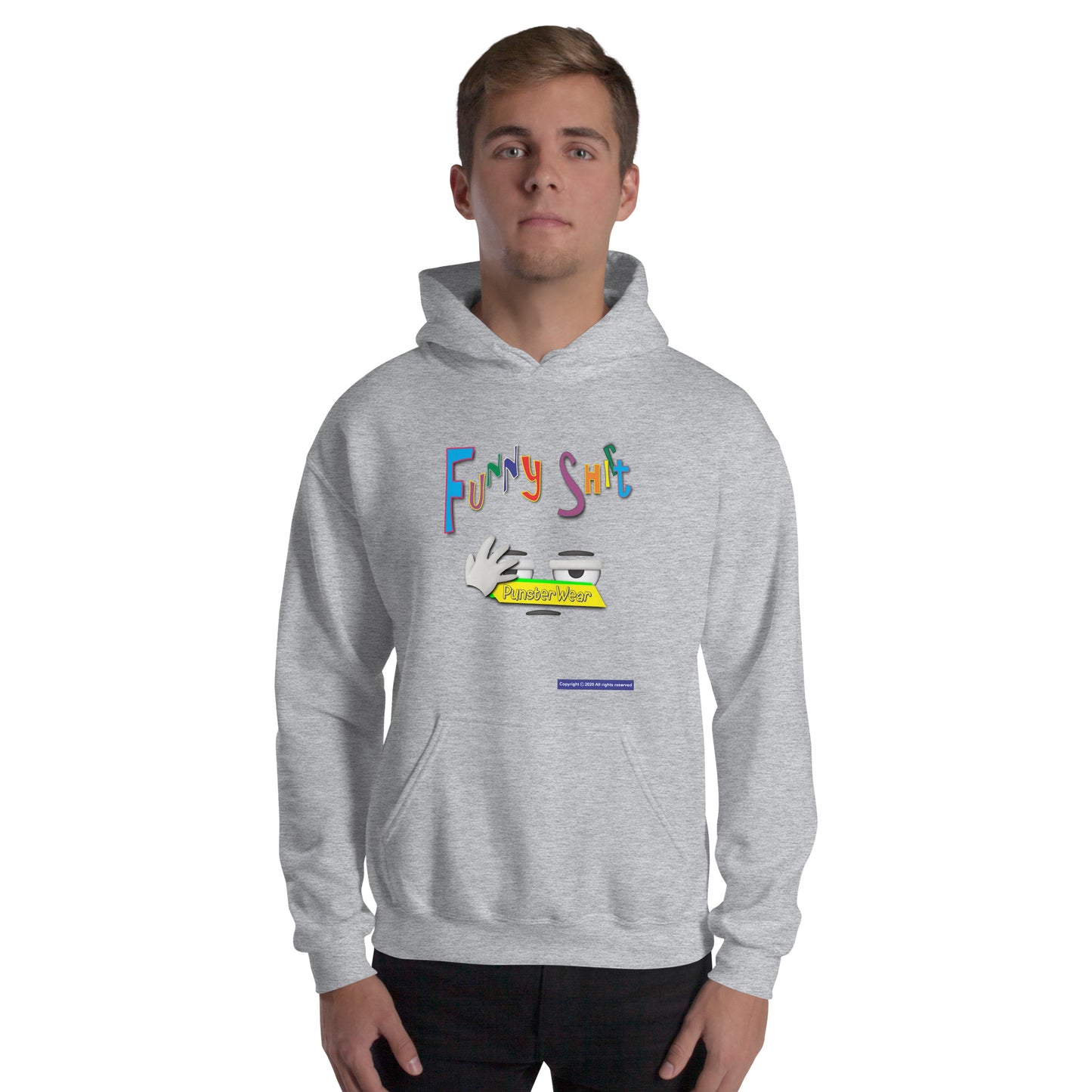 PunsterWear Funny Shi(r)t Logo (Bottom)  |  Unisex Heavy Blend Pullover Hoodie