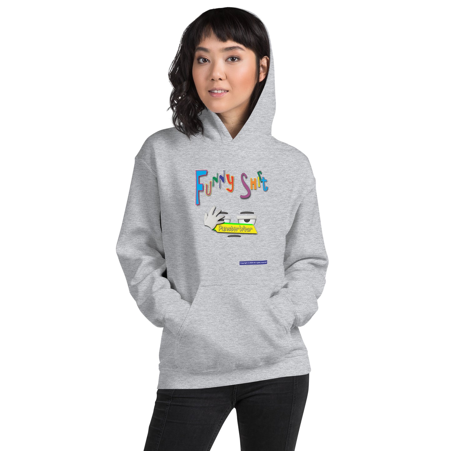PunsterWear Funny Shi(r)t Logo (Bottom)  |  Unisex Heavy Blend Pullover Hoodie