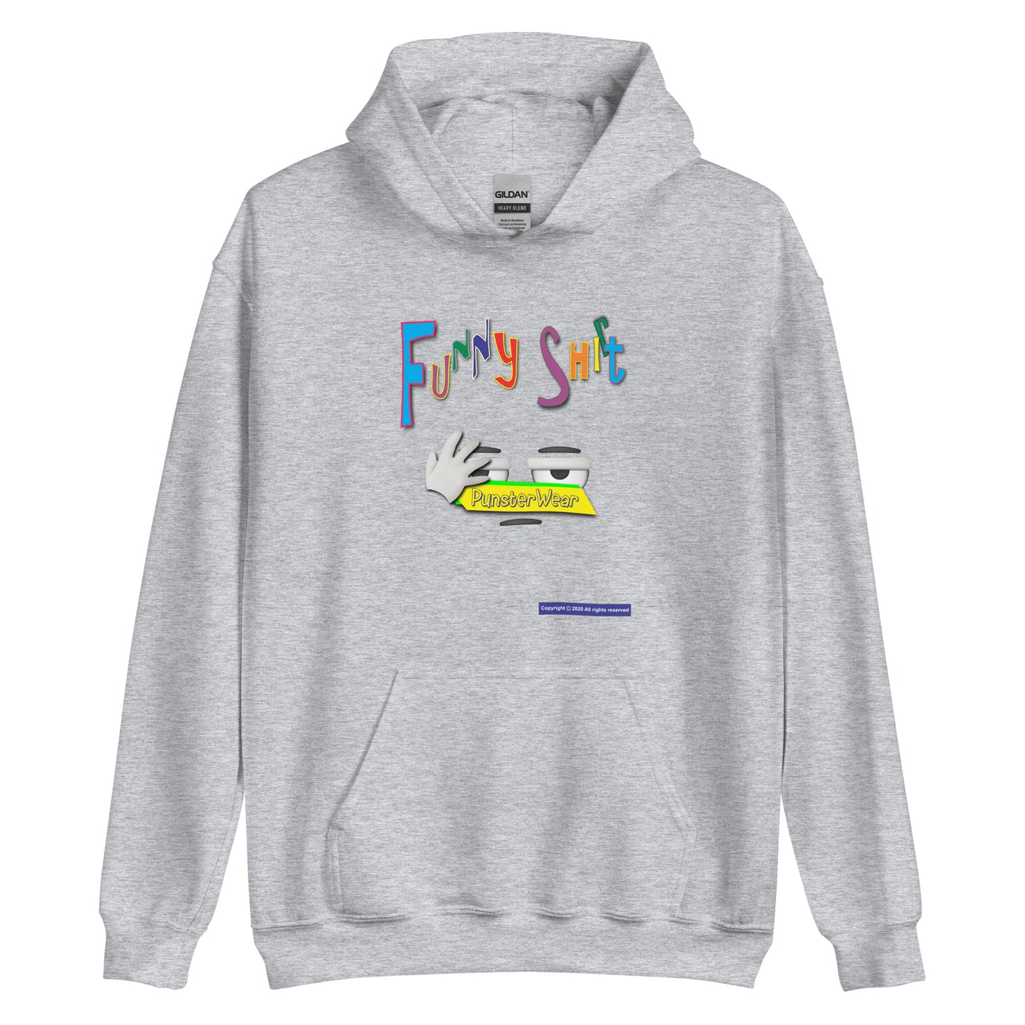 PunsterWear Funny Shi(r)t Logo (Bottom)  |  Unisex Heavy Blend Pullover Hoodie
