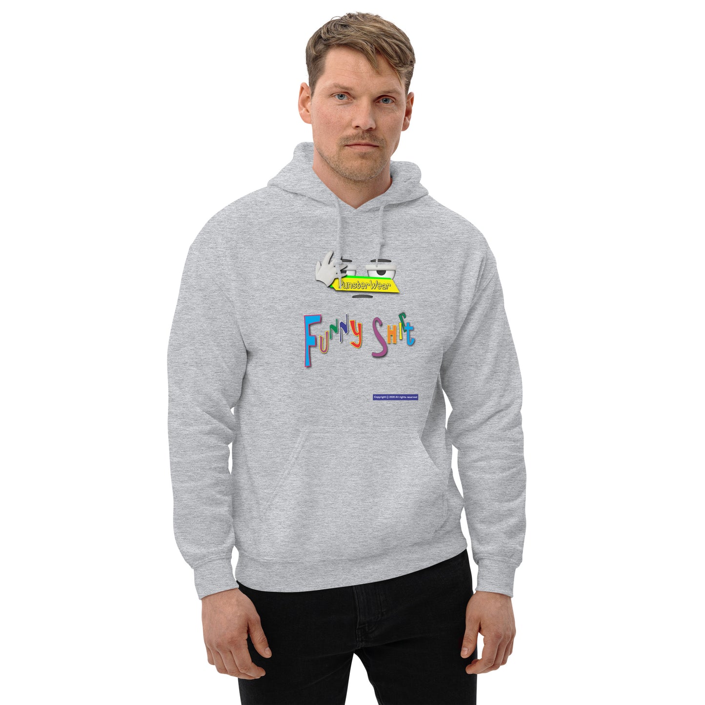 PunsterWear Funny Shi(r)t Logo (Top)  |  Unisex Heavy Blend Pullover Hoodie