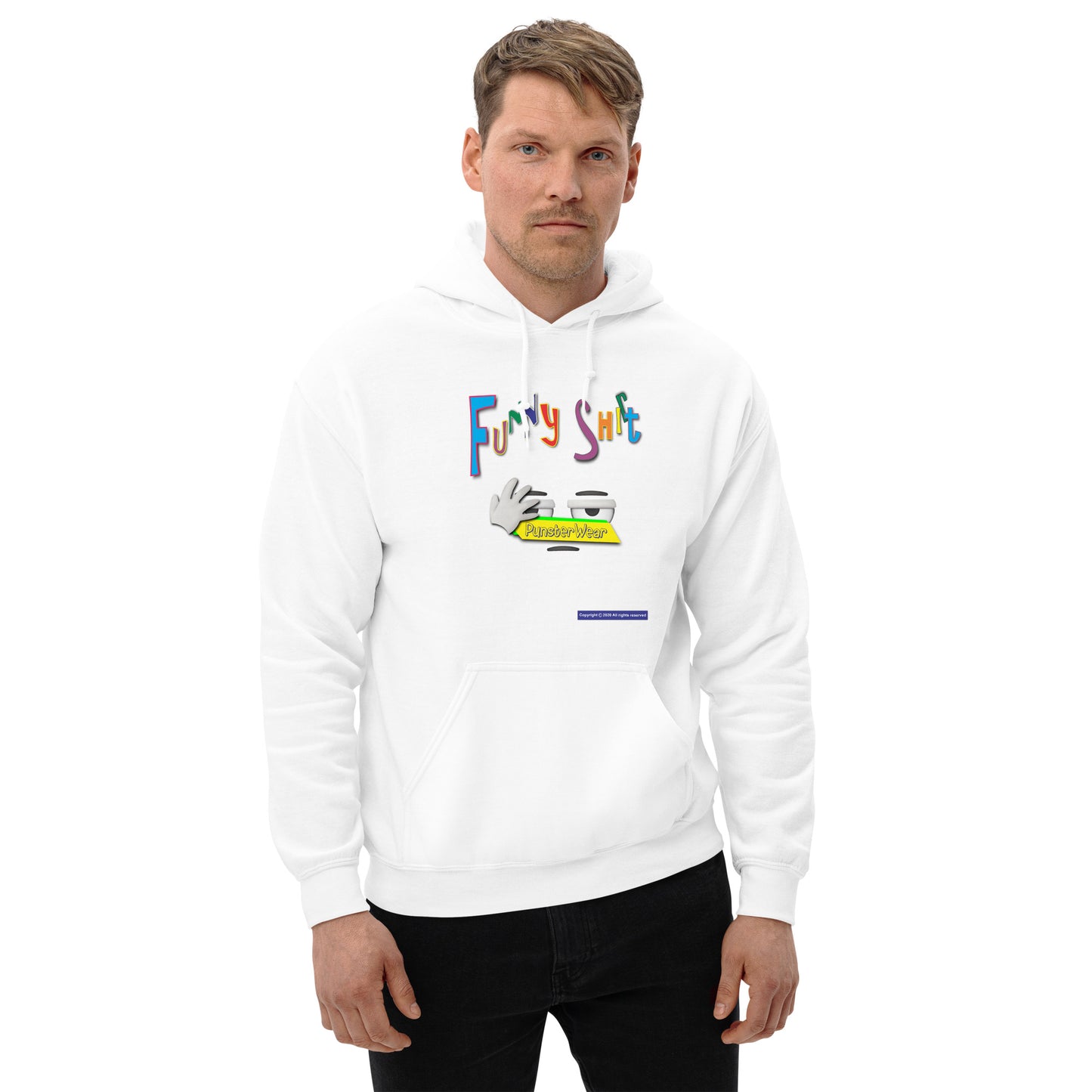 PunsterWear Funny Shi(r)t Logo (Bottom)  |  Unisex Heavy Blend Pullover Hoodie