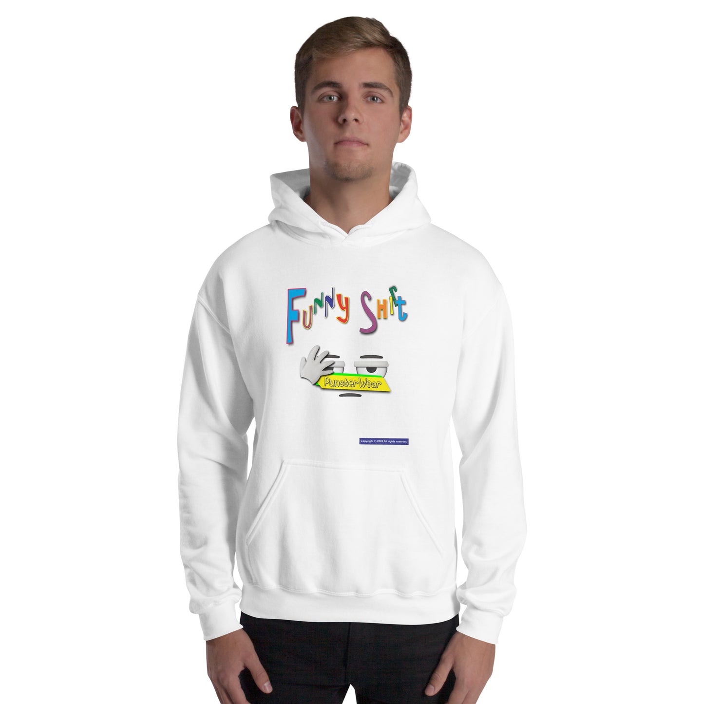 PunsterWear Funny Shi(r)t Logo (Bottom)  |  Unisex Heavy Blend Pullover Hoodie