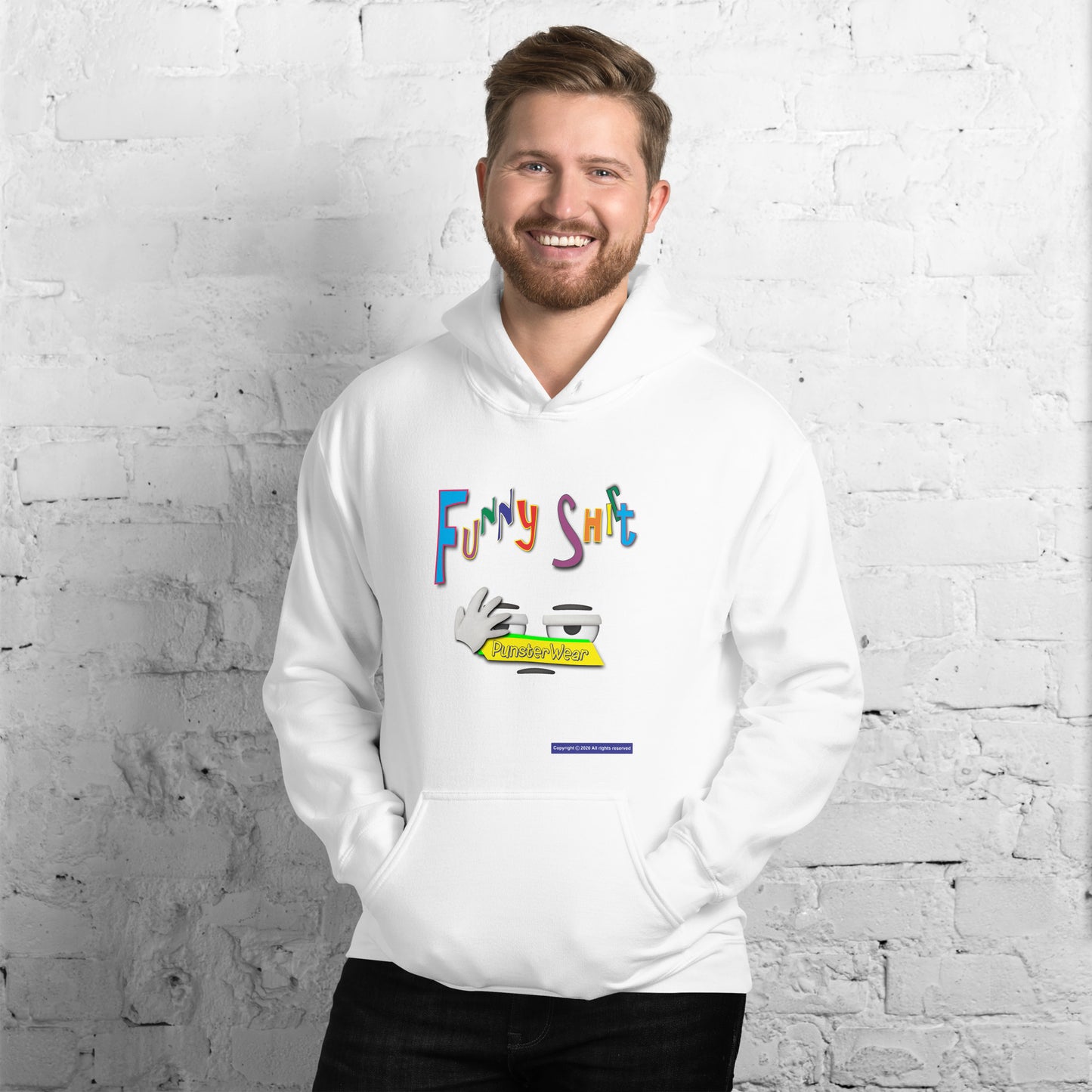 PunsterWear Funny Shi(r)t Logo (Bottom)  |  Unisex Heavy Blend Pullover Hoodie