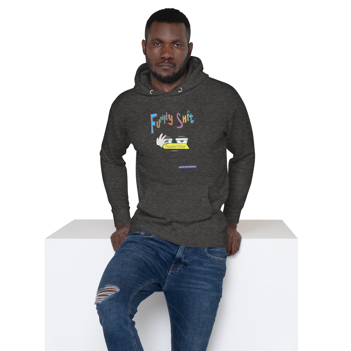 PunsterWear Funny Shi(r)t Logo (Bottom)  |  Unisex Premium Pullover Hoodie