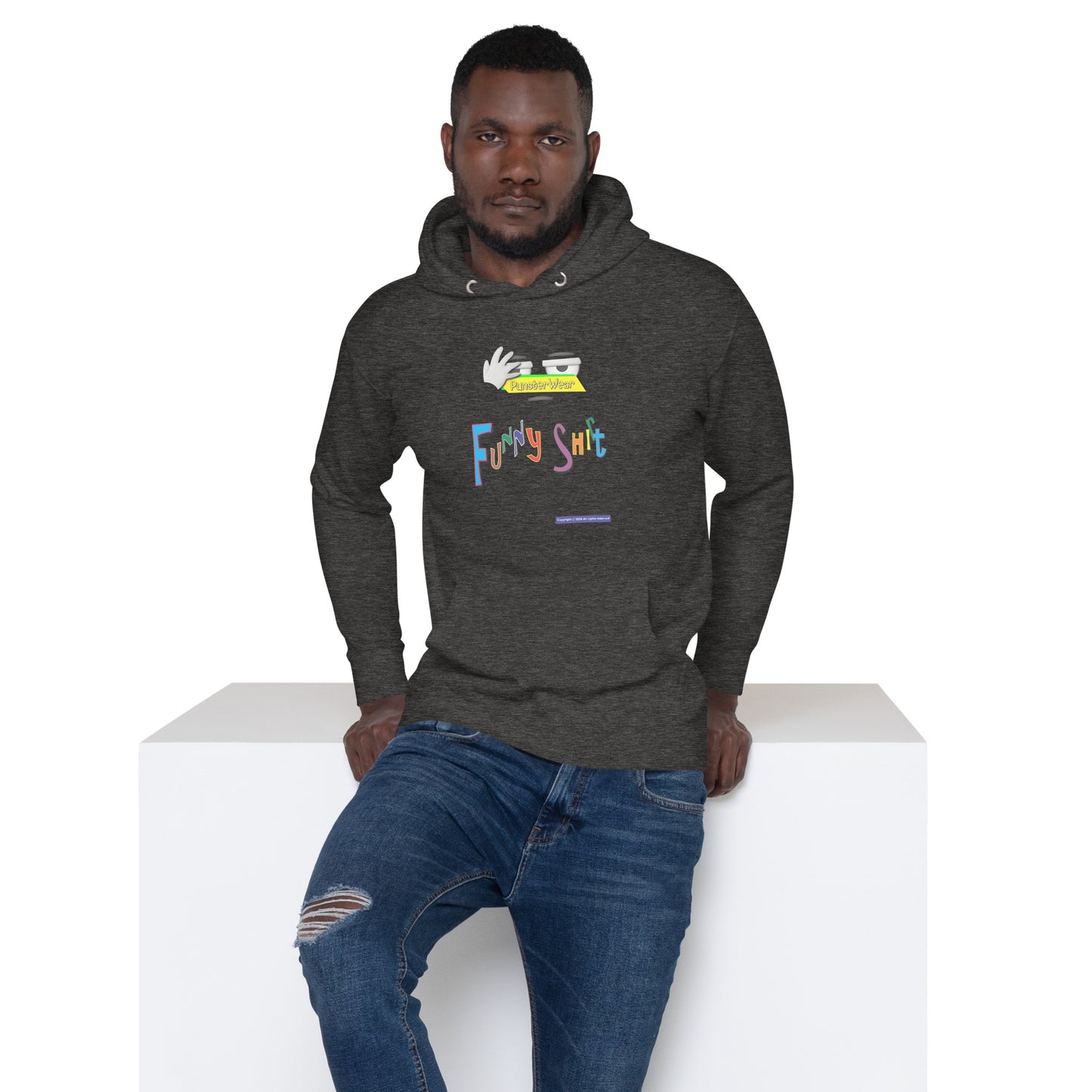 PunsterWear Funny Shi(r)t Logo (Top)  | Unisex Premium Pullover Hoodie