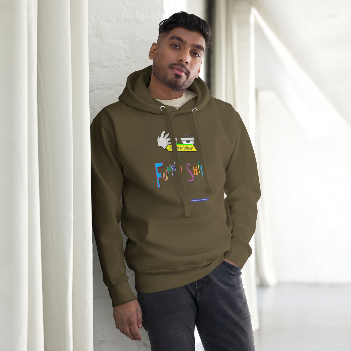 PunsterWear Funny Shi(r)t Logo (Top)  | Unisex Premium Pullover Hoodie